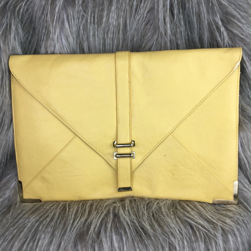 ASOS | Yellow Faux Leather Oversized Envelope Bag